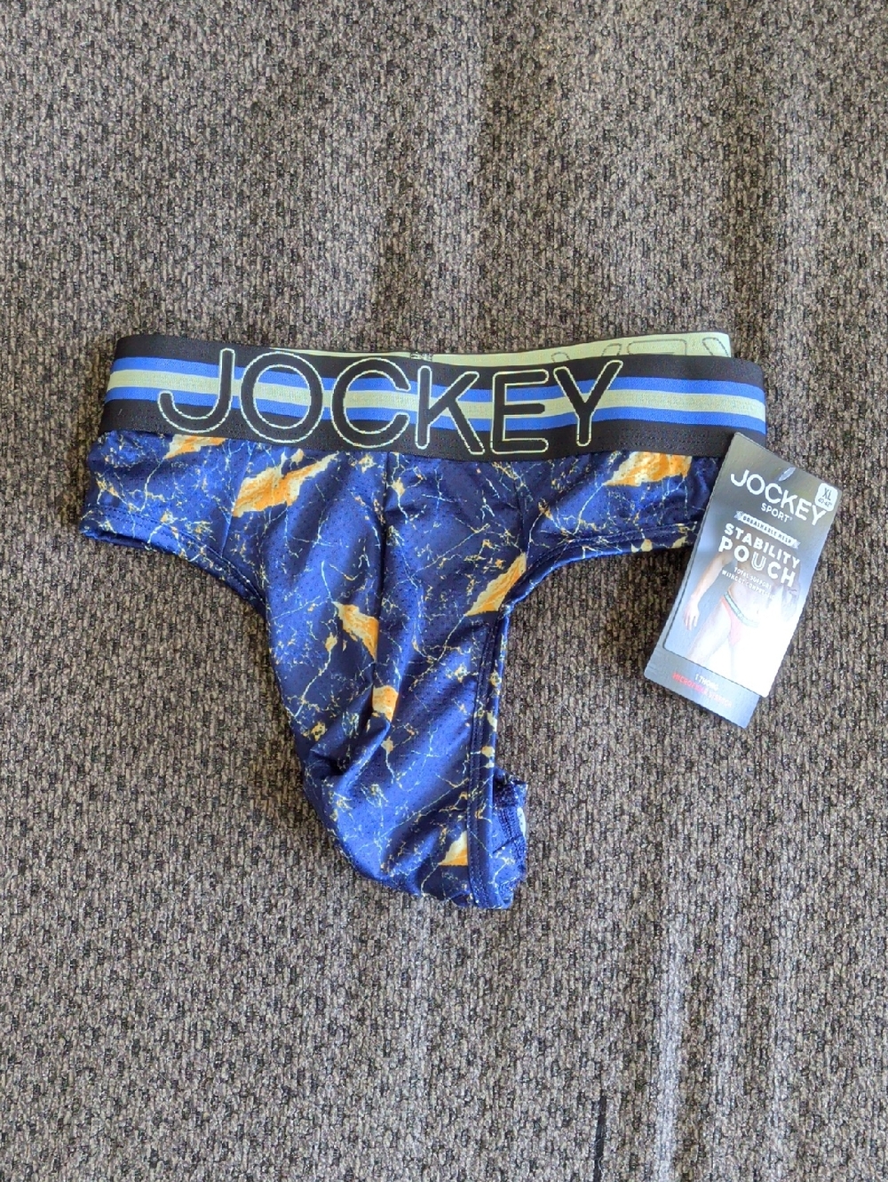 Jockey Sport® Stability Pouch Microfiber Thong - Size XL (40"-42")